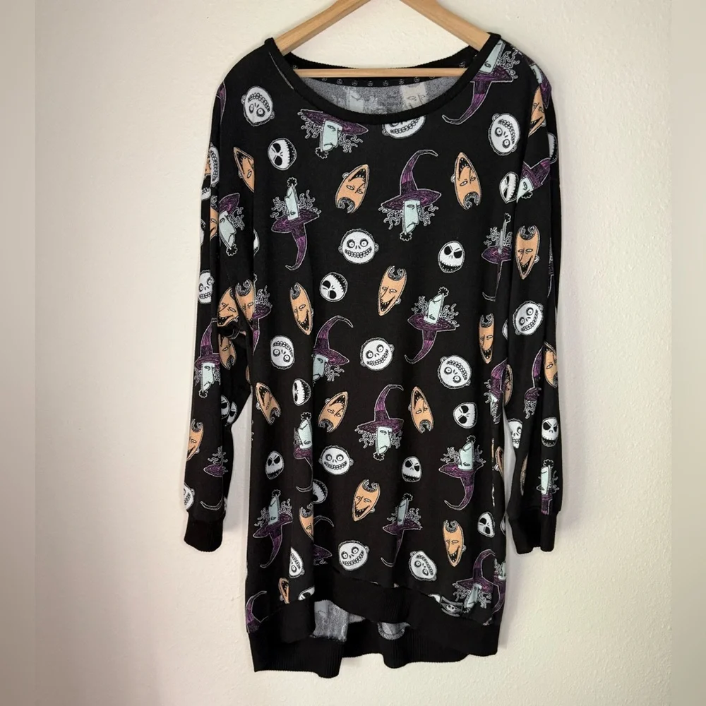 The Nightmare Before Christmas Tunic Length Sleep Shirt size L - Picture 1 of 3
